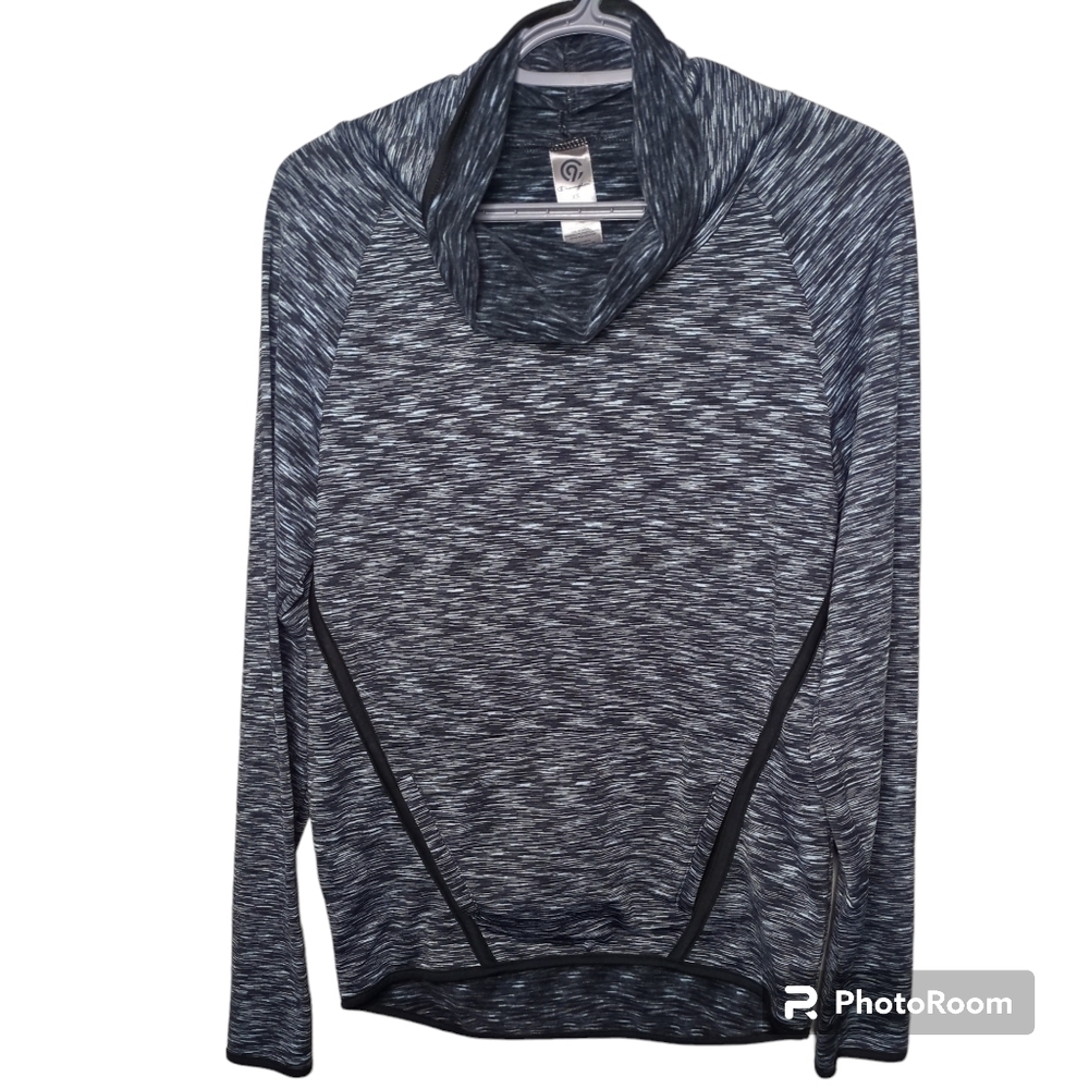 Champion Space Dye Cowl Neck Pullover Fleece Sweater‎ Size XS